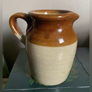 Pearsons of Chesterfield England Pottery Stoneware Brown Cream Ceramic Pitcher